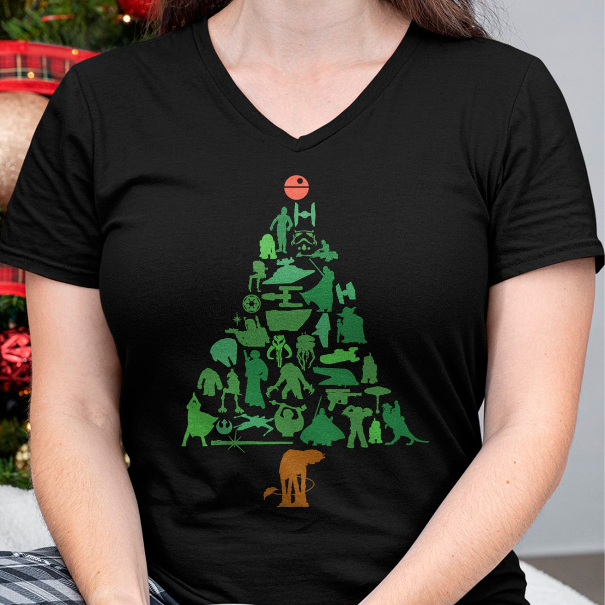 Christmas Shirts for Family, Funny christmas shirts, Christmas Unisex T-Shirt/Hoodie/Sweatshirt HLT00 - Star Wars Holiday Christmas Tree T-Shirt