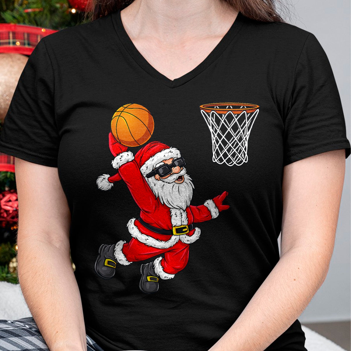 Christmas Santa Claus Dunking A Basketball Boys Kids Xmas T-Shirt - Christmas Unisex T-Shirt/Hoodie/Sweatshirt - TRNN00