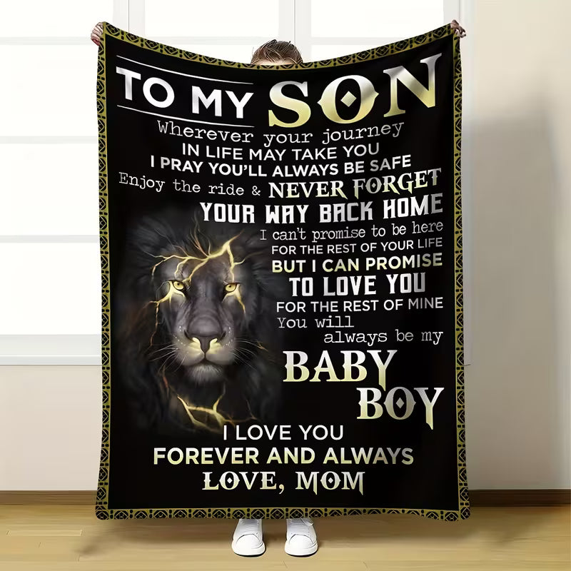 Special Gift For Your Son Blanket - From Mom00