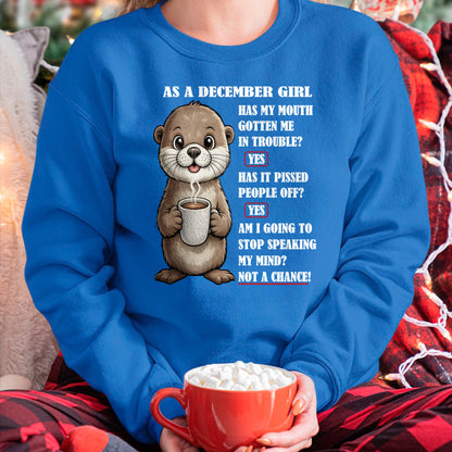 DECEMBER – HAS MY MOUTH GOTTEN ME IN THE TROUBLE? - Birthday T Shirt For Woman - TRNN12 (SKU2604-36-12)