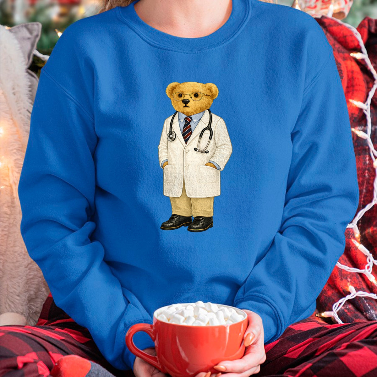 Best Doctor Shirt, Funny Doctor UnisexT-Shirt/Hoodie/Sweatshirt HLT00 - Gift for Doctor Bear with Glasses Teddy T-Shirt