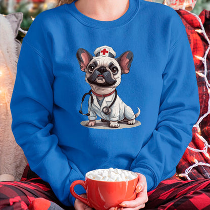 Best Doctor Shirt, Funny Doctor UnisexT-Shirt/Hoodie/Sweatshirt HLT00 - French Bulldog Nurse Dog Doctor Stethoscope T-Shirt