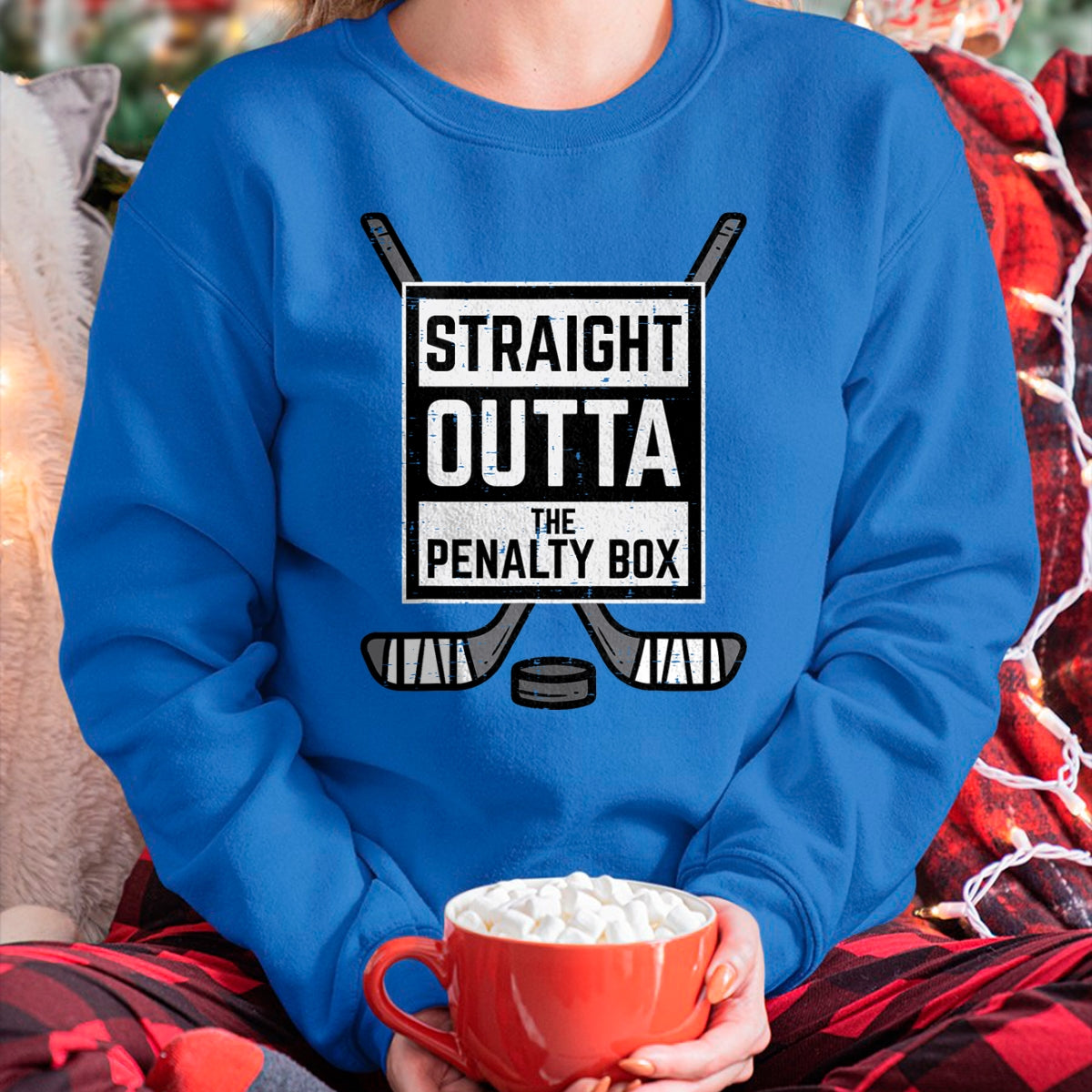 Christmas Shirts for Family, Funny christmas shirts, Christmas Unisex T-Shirt/Hoodie/Sweatshirt HLT00 - Ice Hockey Straight Outta Penalty Box Funny Men Boys Kids T-Shirt