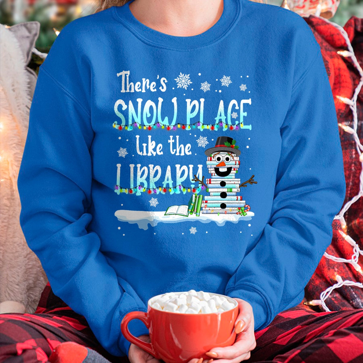 Librarian There's TRNN Place Like The Library Christmas TRNN T-Shirt - Christmas Unisex T-Shirt/Hoodie/Sweatshirt - TRNN00