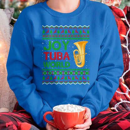 Christmas Shirts for Family, Funny christmas shirts, Christmas Unisex T-Shirt/Hoodie/Sweatshirt HLT00 - Joy Tuba World Music Lover Xmas Gift Ugly Tuba Christmas T-Shirt