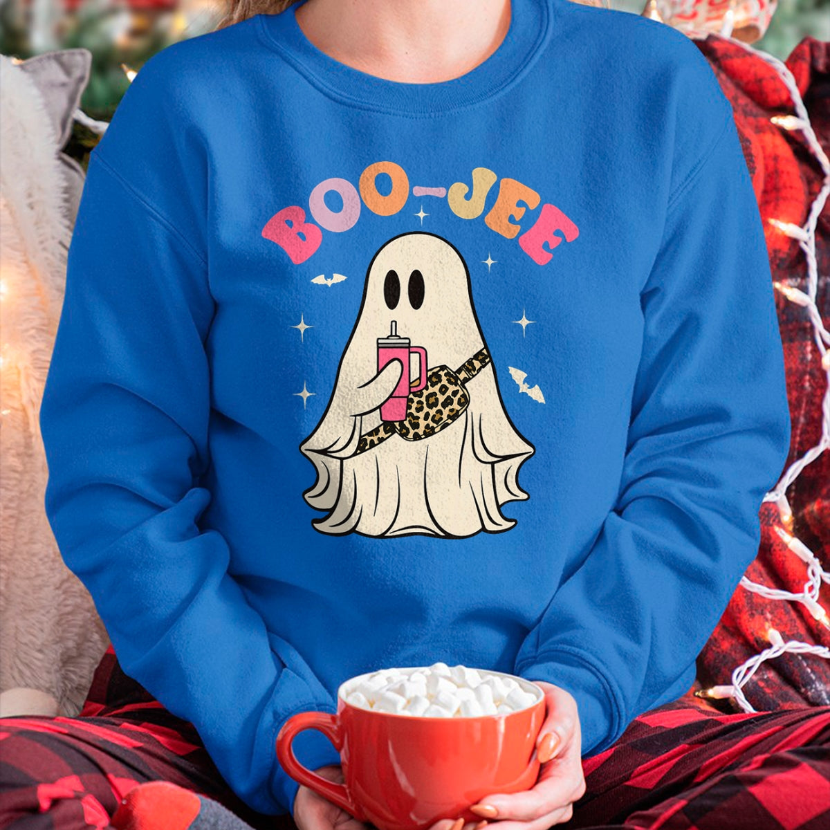 Hallowen Shirts for Family, Funny hallowen shirts, Hallowen Unisex T-Shirt/Hoodie/Sweatshirt HLT00 - Cute Boo Jee Ghost Halloween Leopard Ghost Womens T-Shirt