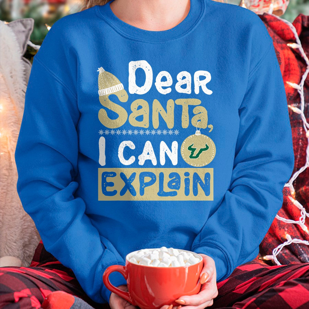 Christmas Shirts for Family, Funny christmas shirts, Christmas Unisex T-Shirt/Hoodie/Sweatshirt HLT00 - South Florida Bulls Dear Santa Explain Funny Ugly Christmas T-Shirt