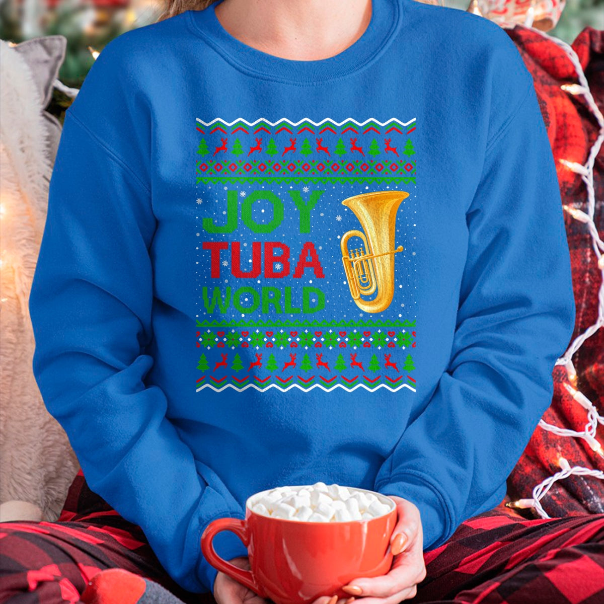 Joy Tuba World Music Lover Xmas Gift Ugly Tuba Christmas T-Shirt - Christmas Unisex T-Shirt/Hoodie/Sweatshirt - TRNN00