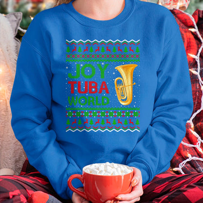 Joy Tuba World Music Lover Xmas Gift Ugly Tuba Christmas T-Shirt - Christmas Unisex T-Shirt/Hoodie/Sweatshirt - TRNN00