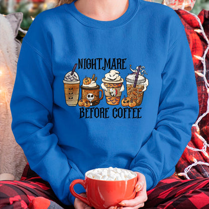 Nightmare Before Coffee Pumpkin Spice Halloween Costume T-Shirt - Christmas Unisex T-Shirt/Hoodie/Sweatshirt - TRNN00