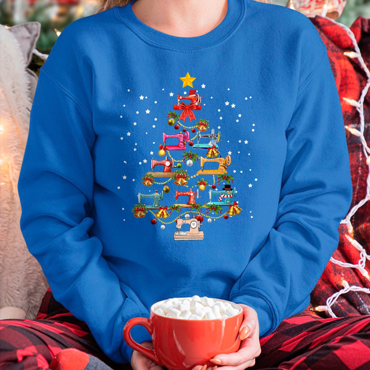 Funny Sewing Machine Christmas Tree Christmas Ornament Women T-Shirt - Christmas Unisex T-Shirt/Hoodie/Sweatshirt - TRNN00