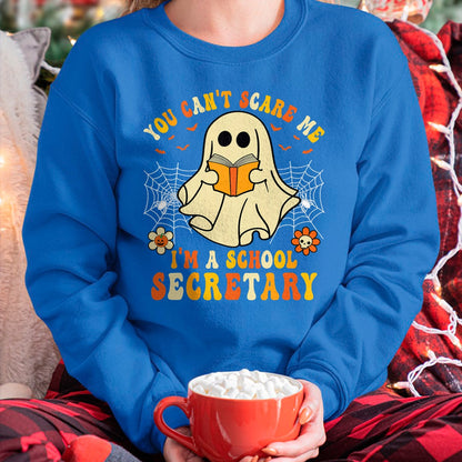 Hallowen Shirts for Family, Funny hallowen shirts, Hallowen Unisex T-Shirt/Hoodie/Sweatshirt HLT00 - You Can't Scare Me I'm A School Secretary Halloween Candy T-Shirt