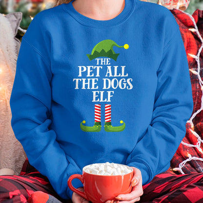 Christmas Shirts for Family, Funny christmas shirts, Christmas Unisex T-Shirt/Hoodie/Sweatshirt HLT00 - Pet All The Dogs Elf Matching Family Group Christmas Pajama T-Shirt