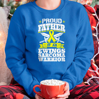 Gift for Dad Shirt, Funny Dad Unisex T-Shirt/Hoodie/Sweatshirt HLT00 – Proud Father Of An Ewings Sarcoma Warrior Awareness Ribbon T-Shirt