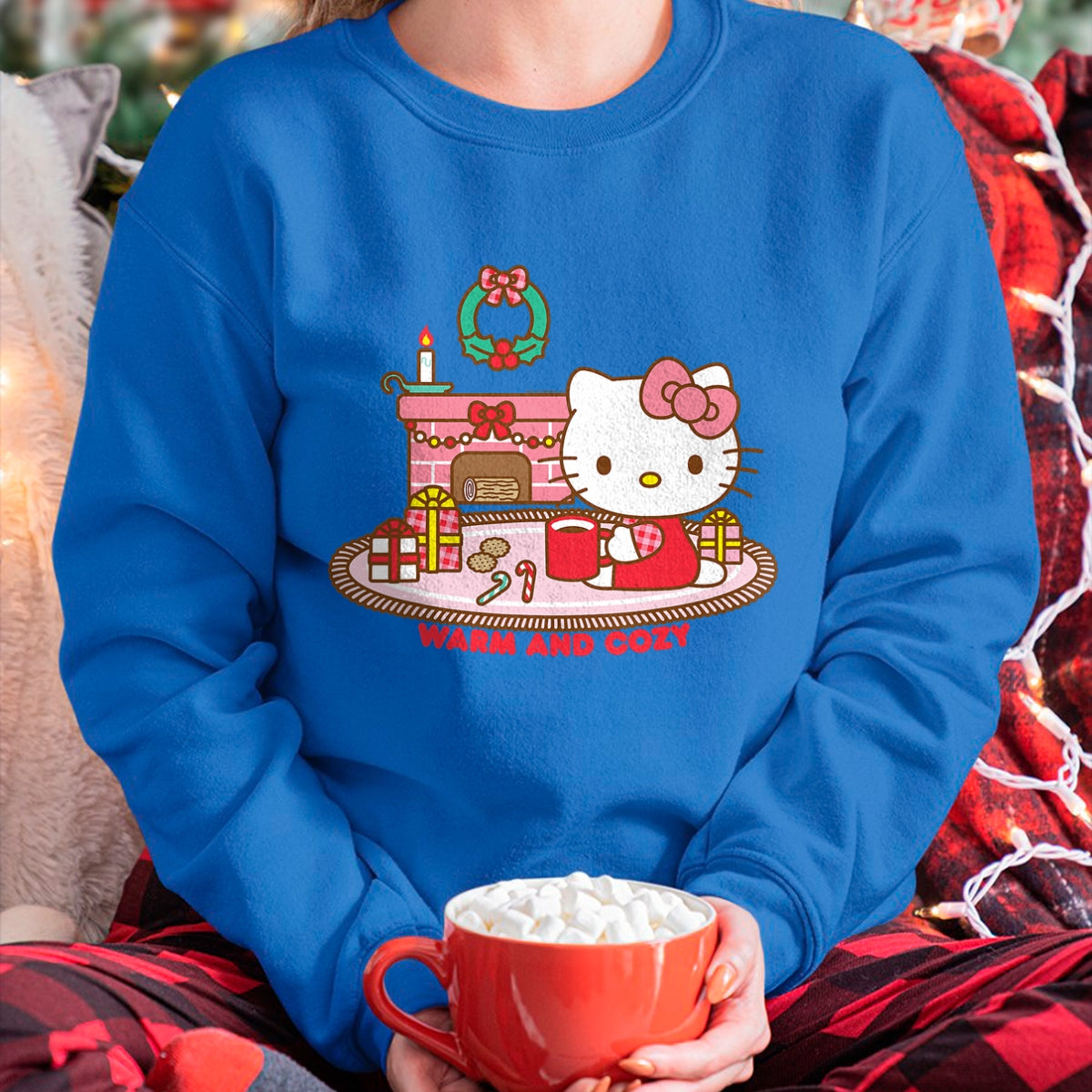 Christmas Shirts for Family, Funny christmas shirts, Christmas Unisex T-Shirt/Hoodie/Sweatshirt HLT00 - Hello Kitty Warm And Cozy Christmas T-Shirt