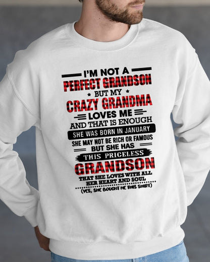JANUARY - NOT PERFECT, JUST GRANDMA’S FAVORITE GRANDSON - FROM GRANDMA - TRNN01 (SKU2606-362-01)