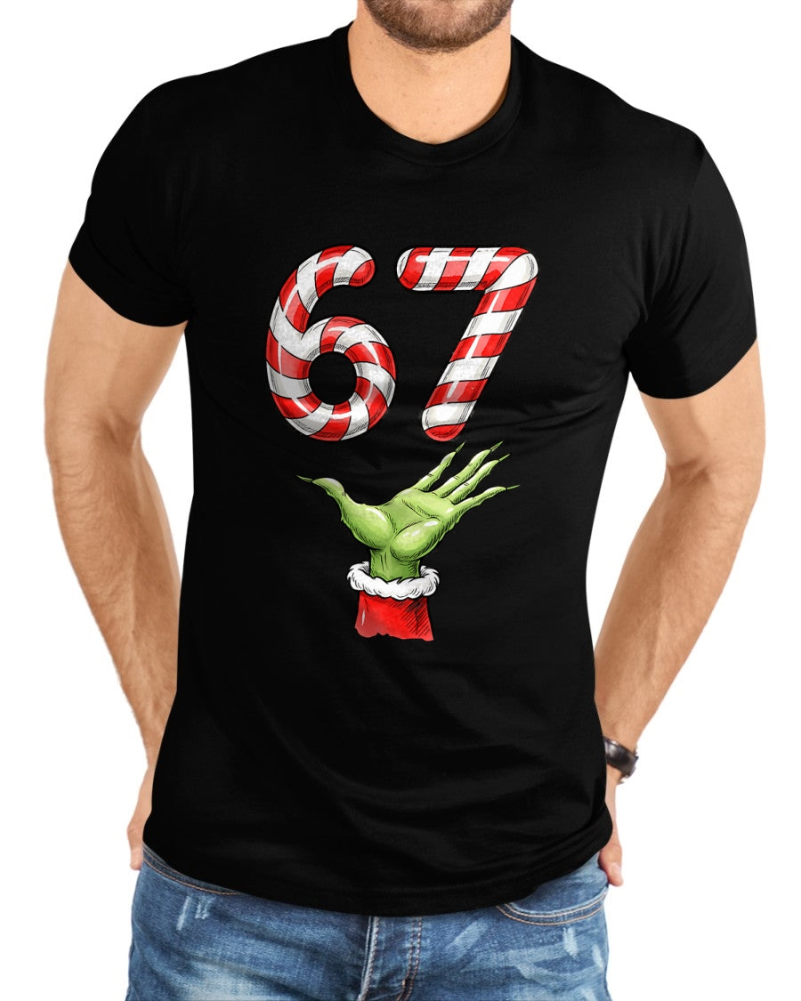 Santa Six Seven 67 Meme Christmas 67 Candy Cane Kids Boys T-Shirt - Christmas Unisex T-Shirt/Hoodie/Sweatshirt - TRNN00