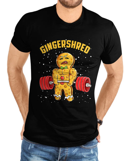 Gingershred Funny Gingerbread Man Gym Bodybuilding Christmas T-Shirt - Christmas Unisex T-Shirt/Hoodie/Sweatshirt - TRNN00