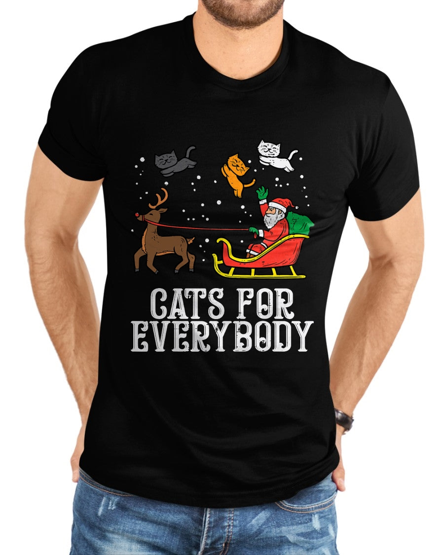 Cats For Everybody Christmas Cat Funny Xmas Women Santa T-Shirt - Christmas Unisex T-Shirt/Hoodie/Sweatshirt - TRNN00