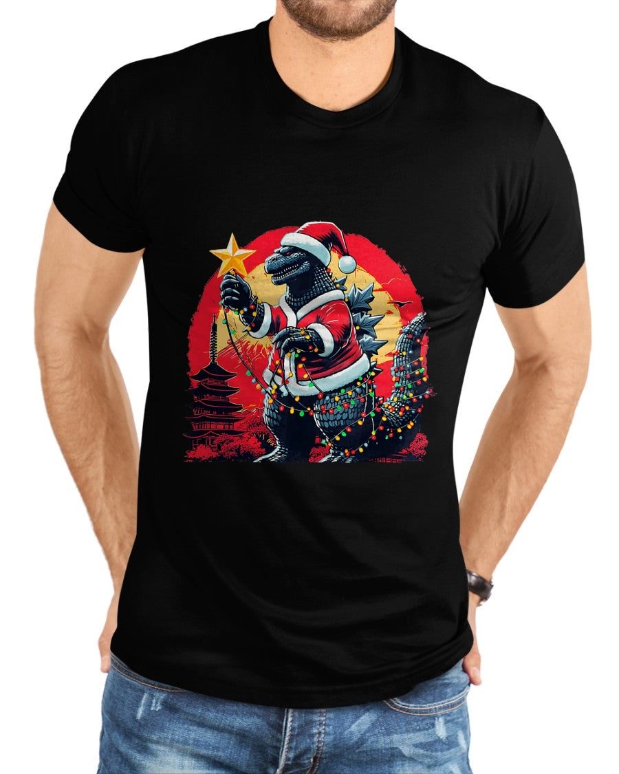 Xmas Christmas Santazilla Funny Holiday Monster Dinosaur T-Shirt - Christmas Unisex T-Shirt/Hoodie/Sweatshirt - TRNN00