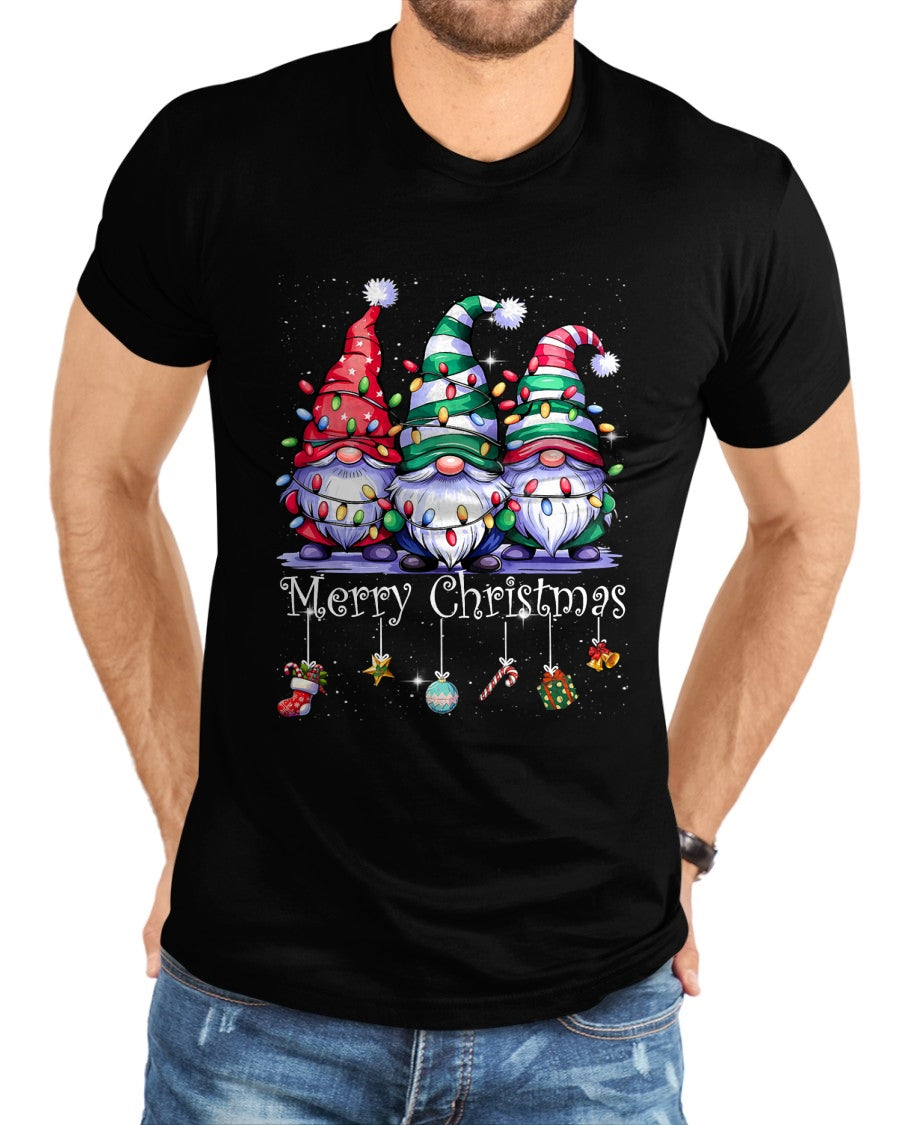 Cute Gnomes Merry Christmas Light Family Gnome Xmas Matching T-Shirt - Christmas Unisex T-Shirt/Hoodie/Sweatshirt - TRNN00