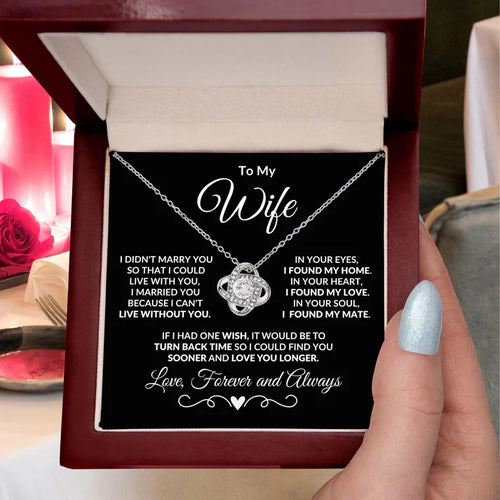 For My Wife From Husband - Premium Love Knot Necklace
