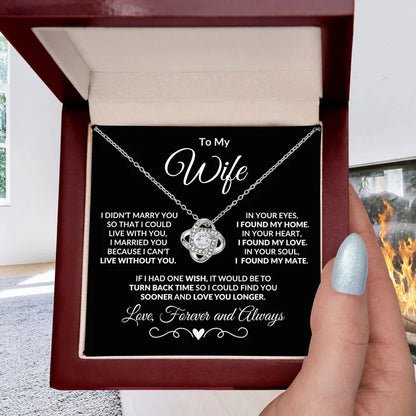 For My Wife From Husband - Premium Love Knot Necklace