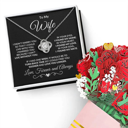 For My Wife From Husband - Premium Love Knot Necklace
