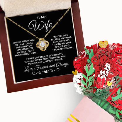 For My Wife From Husband - Premium Love Knot Necklace
