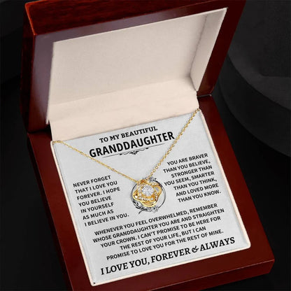 Gift For My Granddaughter - Premium Love Knot Necklace