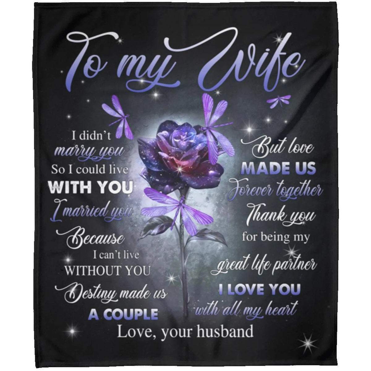 Special For Beautiful Wife Gift Blanket - From Husband (SKU26B-01-66)