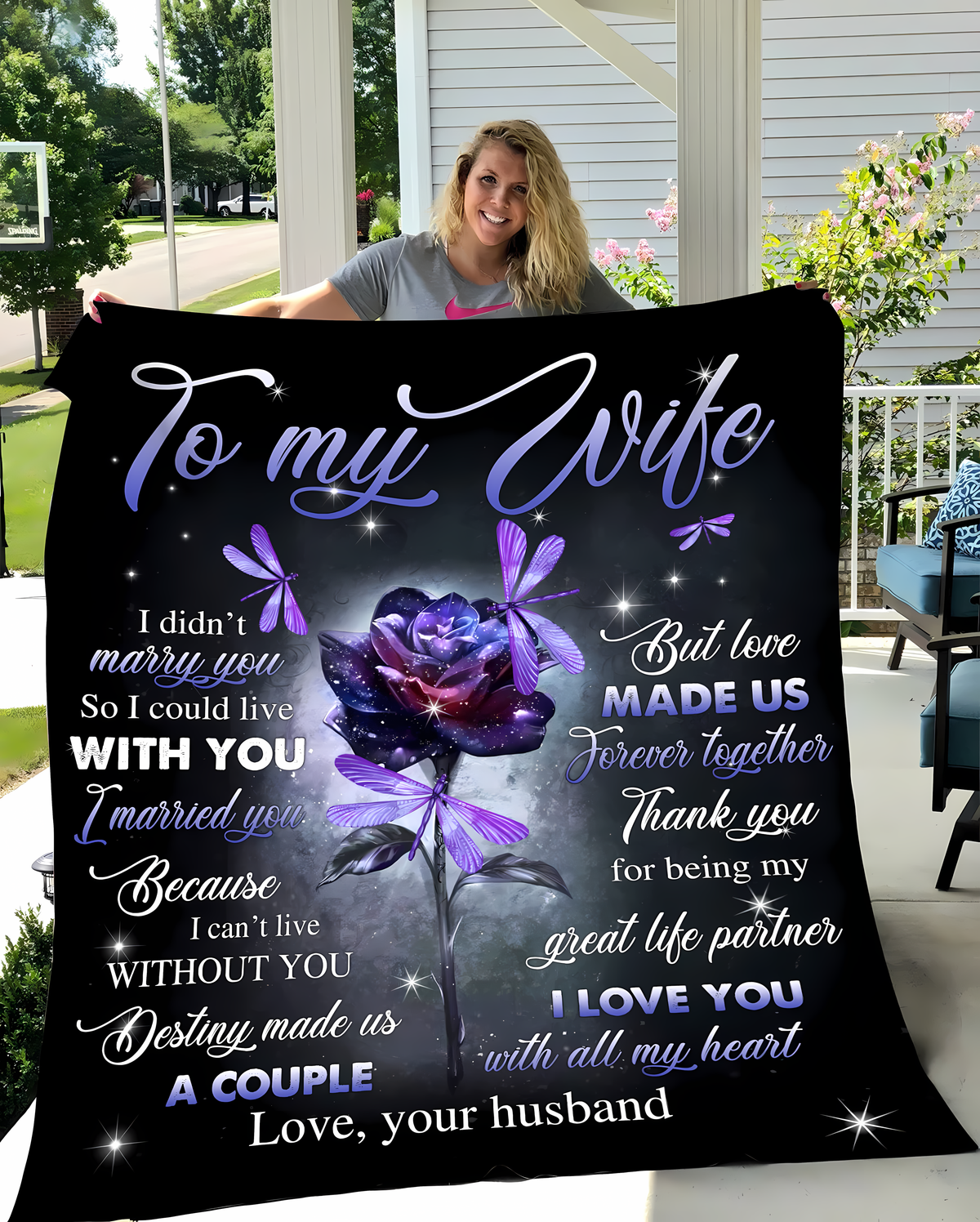 Special For Beautiful Wife Gift Blanket - From Husband (SKU26B-01-66)