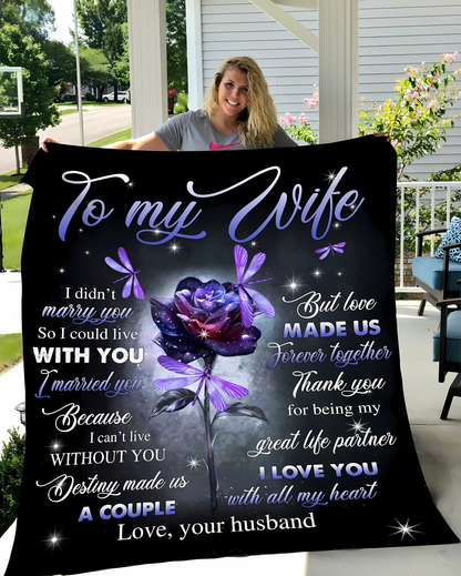 Special For Beautiful Wife Gift Blanket - From Husband (SKU26B-01-66)