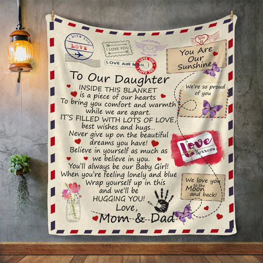 Special Mom and Dad Gift Blanket - From Daughter