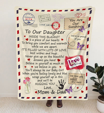 Special Mom and Dad Gift Blanket - From Daughter
