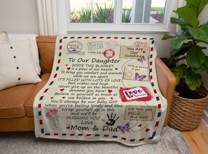 Special Mom and Dad Gift Blanket - From Daughter