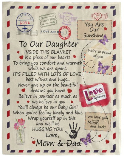 Special Mom and Dad Gift Blanket - From Daughter