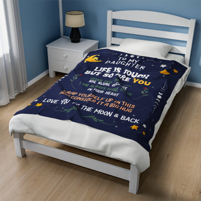 Special For Beautiful Daughter Gift Blanket - From Mom (SKU2603-268)