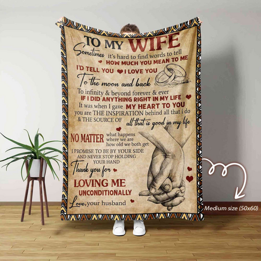 Special Gift For Your Husband Blanket From Wife
