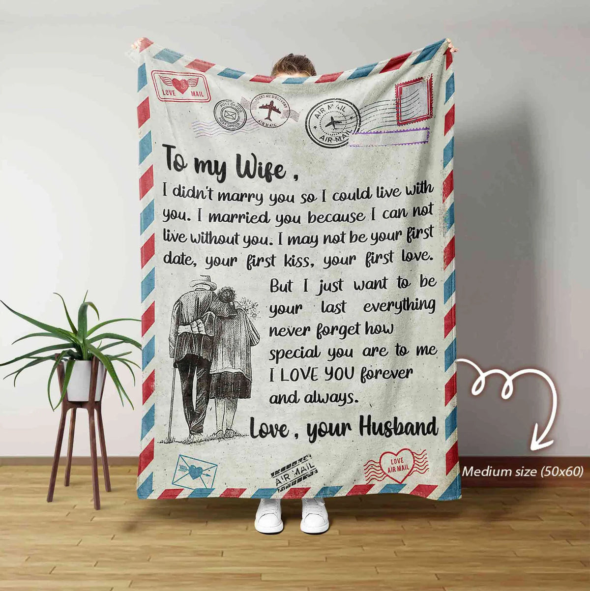 Romantic Gift Blanket For My Beautiful Wife From Husband