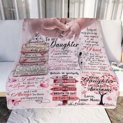 Special Gift For Your Daughter Blanket - From Mom Blanket