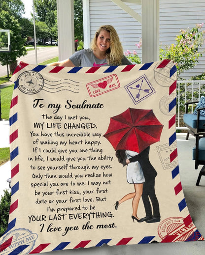 Special For Beautiful Wife Gift Blanket - From Husband (SKU2602-47)