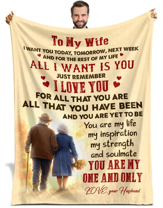 Romantic Gift Blanket For My Beautiful Wife From Husband