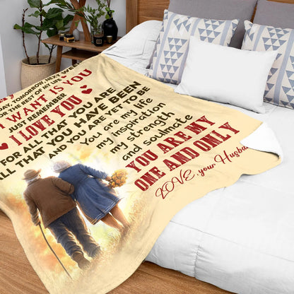 Romantic Gift Blanket For My Beautiful Wife From Husband
