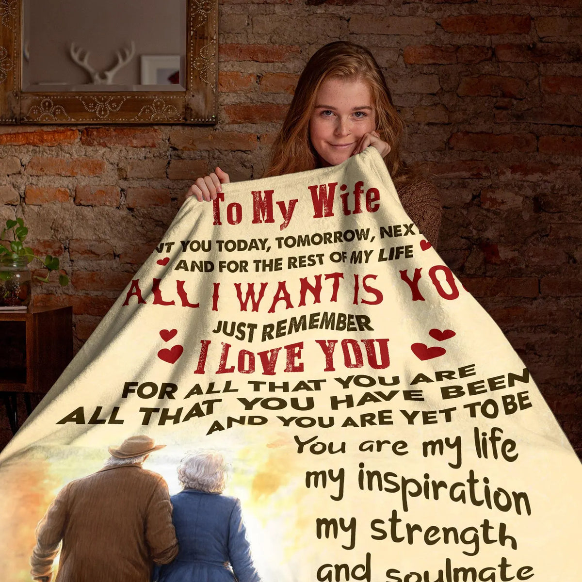 Romantic Gift Blanket For My Beautiful Wife From Husband