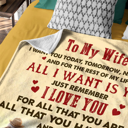Romantic Gift Blanket For My Beautiful Wife From Husband