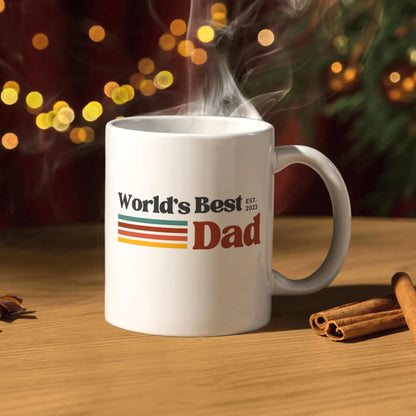TO THE BEST DAD EST 2025 MUG - GIFT FROM DAUGHTER