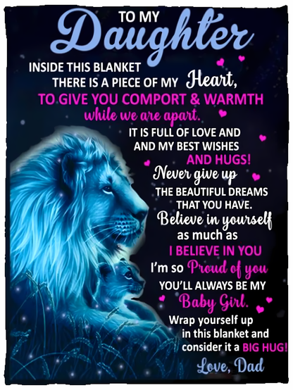 Perfect Gift Blanket For My Daughter From Dad