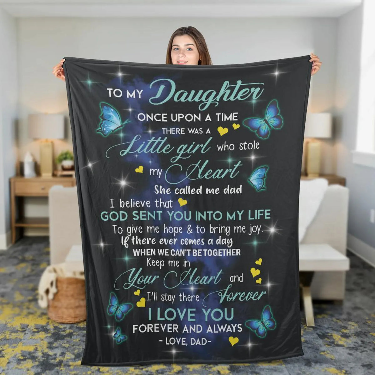 Special For Beautiful Daughter Gift Blanket - From Dad
