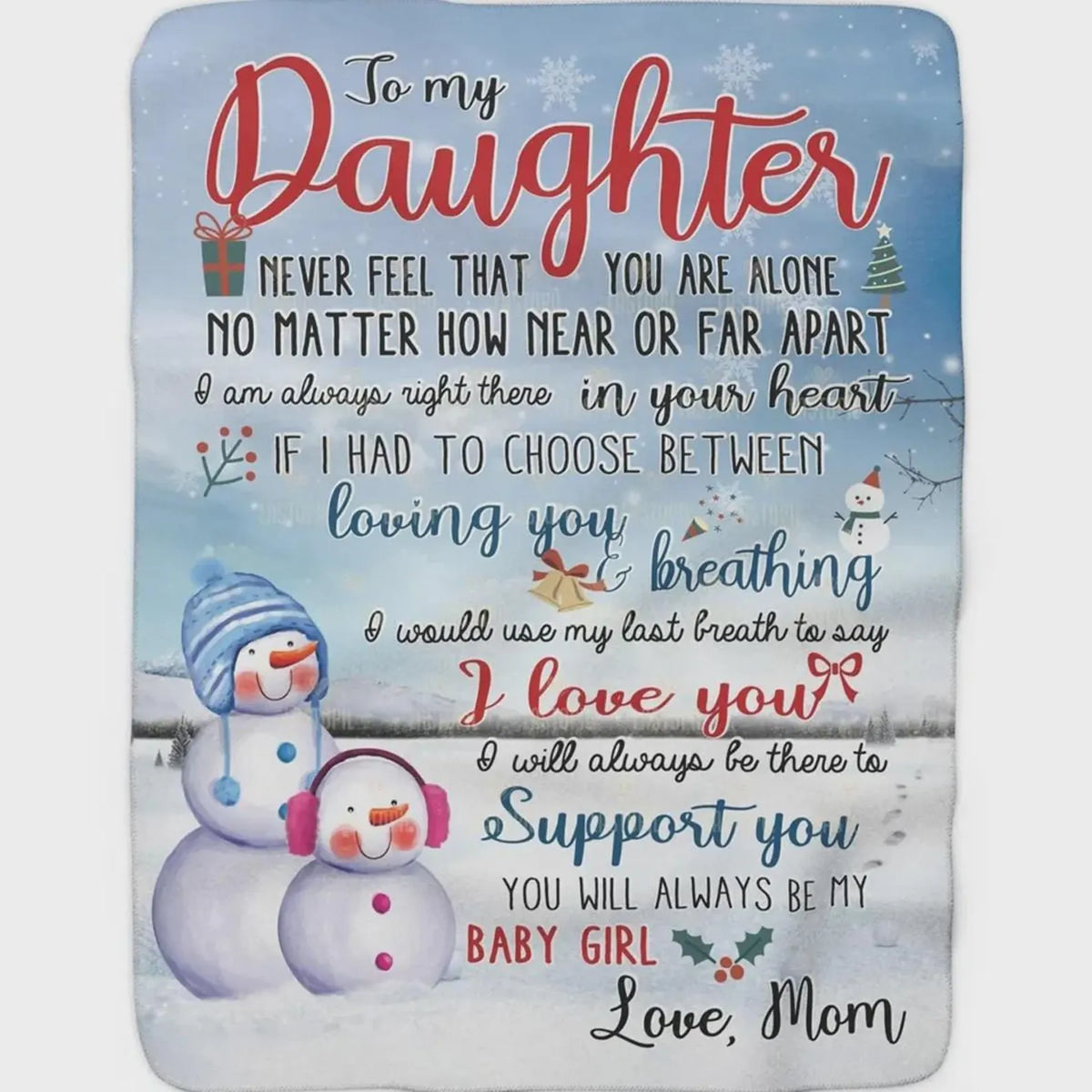 Special Gift For Your Daughter Blanket - From Mom
